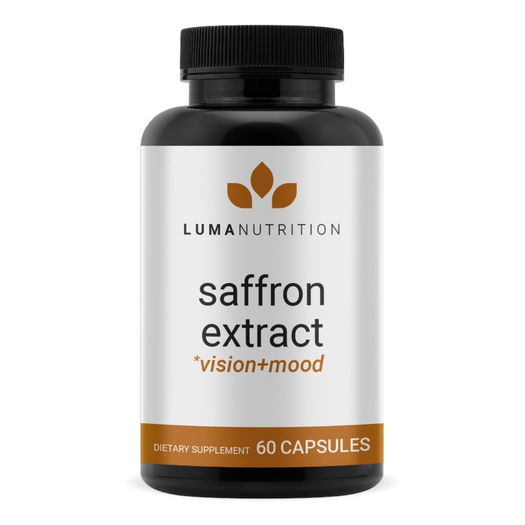 Luma Beslenme Saffron Extract Capsules - Premium Saffron Supplements - 88.50 mg Pure Saffron Pills - Mood Support - Eye Support - Made in the USA - 60 Capsules