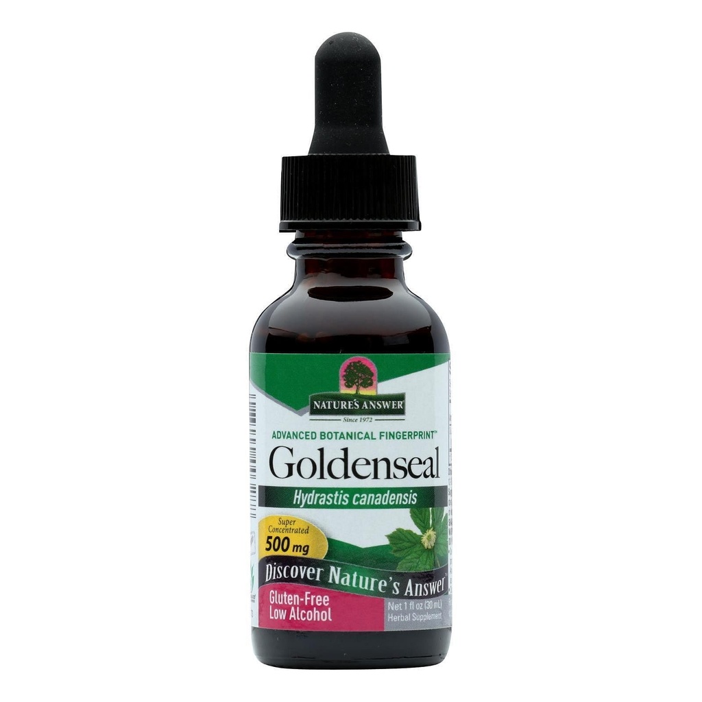 Nature's Answer Goldenseal Root with Organic Alkol 1 Akışkanlar Ounce | Genel Sağlık | Immune Support | Gluten-Free | Single Count