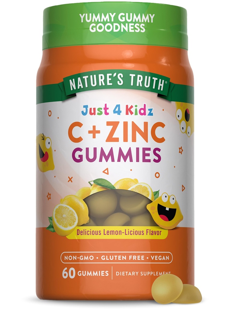 Nature's Truth Vitamin C Gummies for Kids | with Iron | 60 Count | Vegan, Non-GMO & Gluten Free