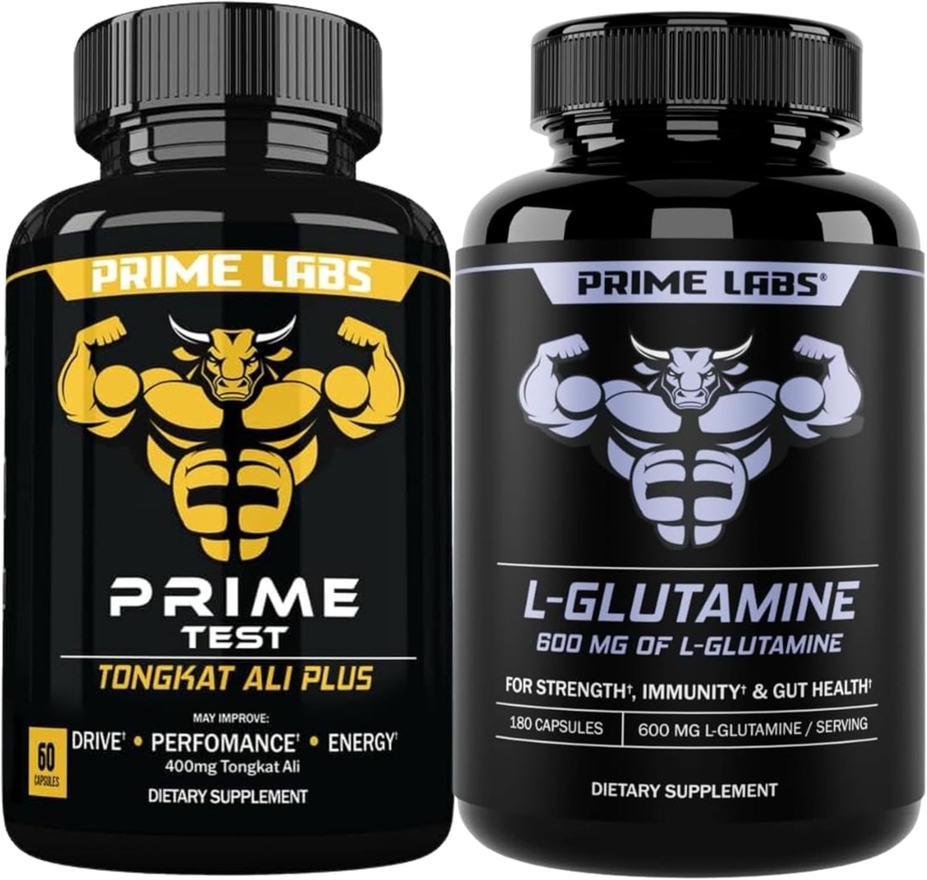 Prime Labs Tongkat Ali Plus (60 ct) + L Γλουταμίνη (180 ct)