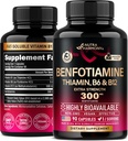 Benfotimin 300 mg - Nerve Support, Energy & Metabolism Support - Benfotiamine Supplement Fat-plastik Vitamin B1 - Yüksek Biyo kullanılabilir & Absorbable - Thiamin, B Vitamin12 & B6 - 90 Capsules