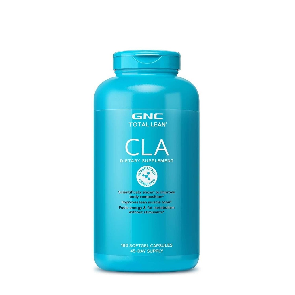 GNC Total Lean CLA, Vücut Kompozisyonunu ve Lean Kas Tone'yi geliştirin, Fat Metabolism & Enerji Stimulants olmadan, Gluten Free, 180 Softgels