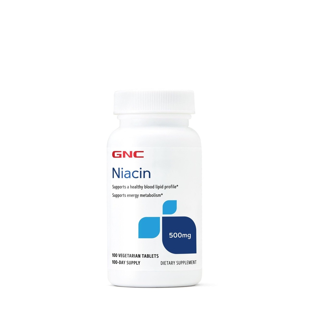GNC Niacin 500 mg, 100 Tablet, Kan Gemi Sağlık Destek