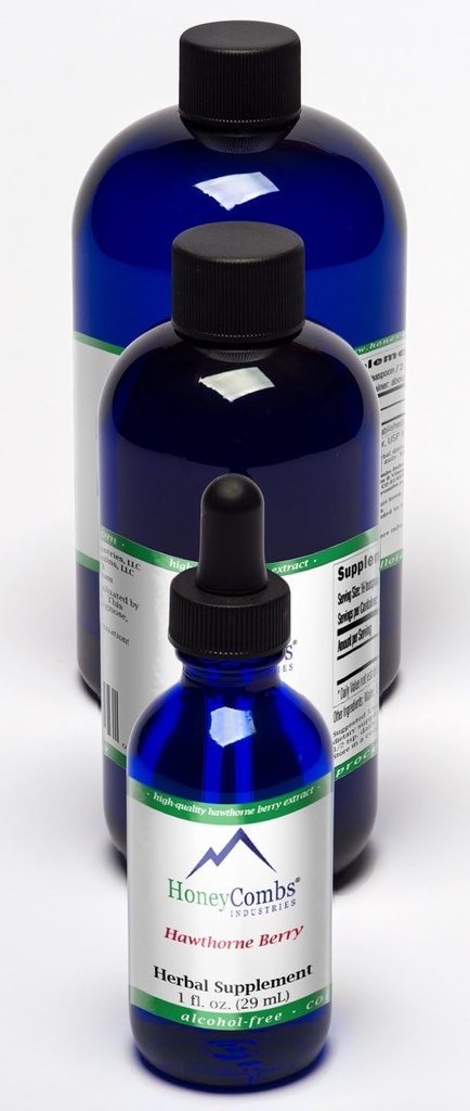 Μέλι Κομπς 8oz. Hawthorne Berry – Υποστηρίζει το κυκλοφορικό σύστημα, καρδιά και περισσότερα – υγρό εκχύλισμα