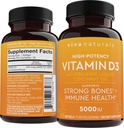 D3 5000 IU Softgels (125 mcg), 30 Softgels - Yüksek Potency D Supplements for Health Immune Function, Bones & Muscles - Organik Liquid Oil Oil Oil Oil Oil