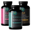 Citrus Bergamot, Nopal Cactus, & Monolaurin Bundle (στα Αγγλικά). Καψάκια εσπεριδοειδών, καψάκια μονολαουρίνης 1000mg και κάψουλες Prickly Pear Cactus 1500mg
