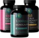 Citrus Bergamot, Nopal Cactus, & Monolaurin Bundle (στα Αγγλικά). Καψάκια εσπεριδοειδών, καψάκια μονολαουρίνης 1000mg και κάψουλες Prickly Pear Cactus 1500mg