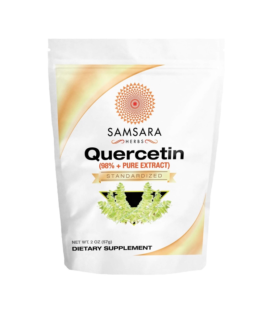 Samsara Herbs Quercetin 98%+ Pure Extract Powder (2oz/57g) - Ισούται με 114 x 500mg Κάψουλες