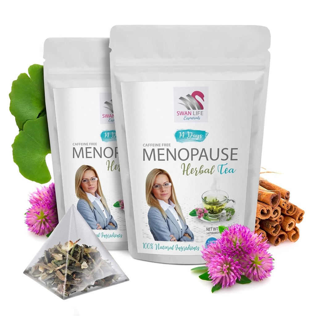 μαύρο Cohosh εμμηνόπαυση ανακούφιση - MENOPAUSE TEA 28 ημέρες, μη gmo, 100% όλα τα φυσικά βότανα, καφεΐνη δωρεάν, μαύρο cohosh, gingko, κόκκινο τριφύλλι, τσιπ κανέλας, eleuthero, γλυκόριζα, εμμηνόπαυση - 2 τσάντες 28 ημέρες