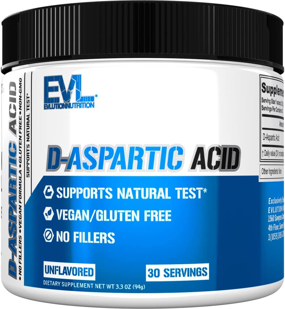 D Aspartic Acid Testosterone Booster for Men - 3120mg DAA D-Aspartic Acid Pre Processed Powder Muscle Builder for Men 3.12g - Συμπλήρωμα για την υγεία των ανδρών για την ενίσχυση της ισχύος και της έντασης κίνησης