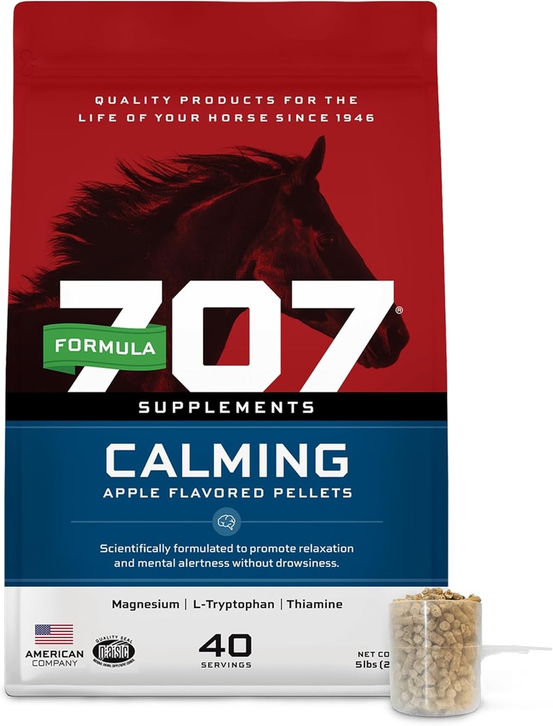 Formula 707 Calming Equine Supplement 5LB τσάντα – Άγχος ανακούφιση και ενισχυμένη εστίαση για τα άλογα – L-Τρυπτοφάνη, θειαμίνη και μαγνήσιο