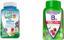 Vitafusion Fiber Well Fit Gummies Supplement, 90 Count (Packaging May Vary) & Extra Strength Vitamin B12 Gummy Vitamins for Energy Metabolism Support