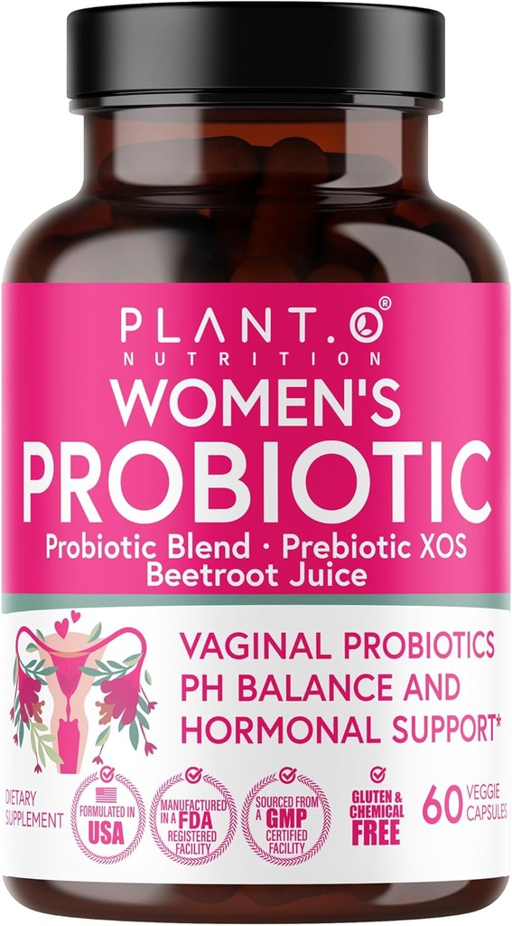 Kadınlar için 4 Lactobacillus Strains Probiyotik & Prebiyotik Mix for pH Balance, Sağlıklı Vaginal Odor & Vaginal Flora