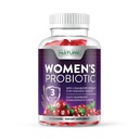 Nature Probiyotiks for Women Gummies 3 Milyar CFU, 6 Probiyotik Strains with Cranberry Supplement, Digestive, Immune, Vaginal & Urinary Health, Raf Stable, 60 Gummy