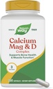 Nature's Wayuba Magnezyum & Vitamin D Kompleksi, Sağlıklı Kemikler ve Dişler, Kas Fonksiyonlu*, Kas Rahatlama, * D3 Vitamin D3, Gluten ücretsiz, 100 Capsules (Pazarlama)