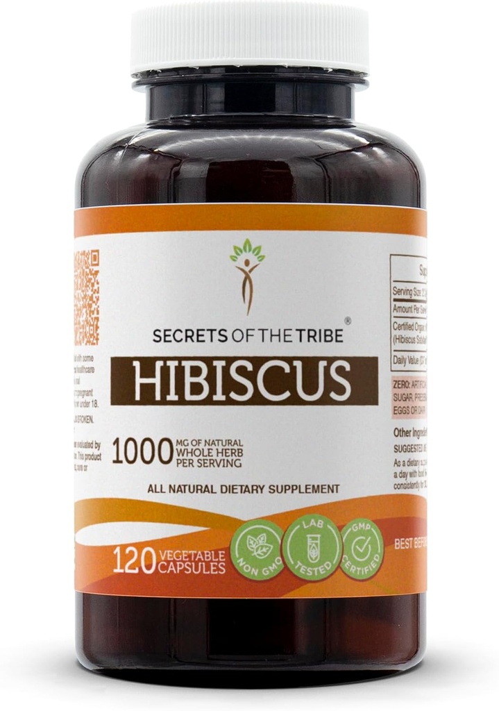 Tribe Hibiscus 120 Capsules, 1000 mg, Hibiscus Sabdariffa (120 Capsules)