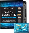 BEYOND RAW Vital Elements Vitapak Programı, Erkekler ve Kadınlar için Beslenme Vitamin Paketi, Gut Health Formula, Strength, NAC, Ortak Hareketlilik, 30 Packets
