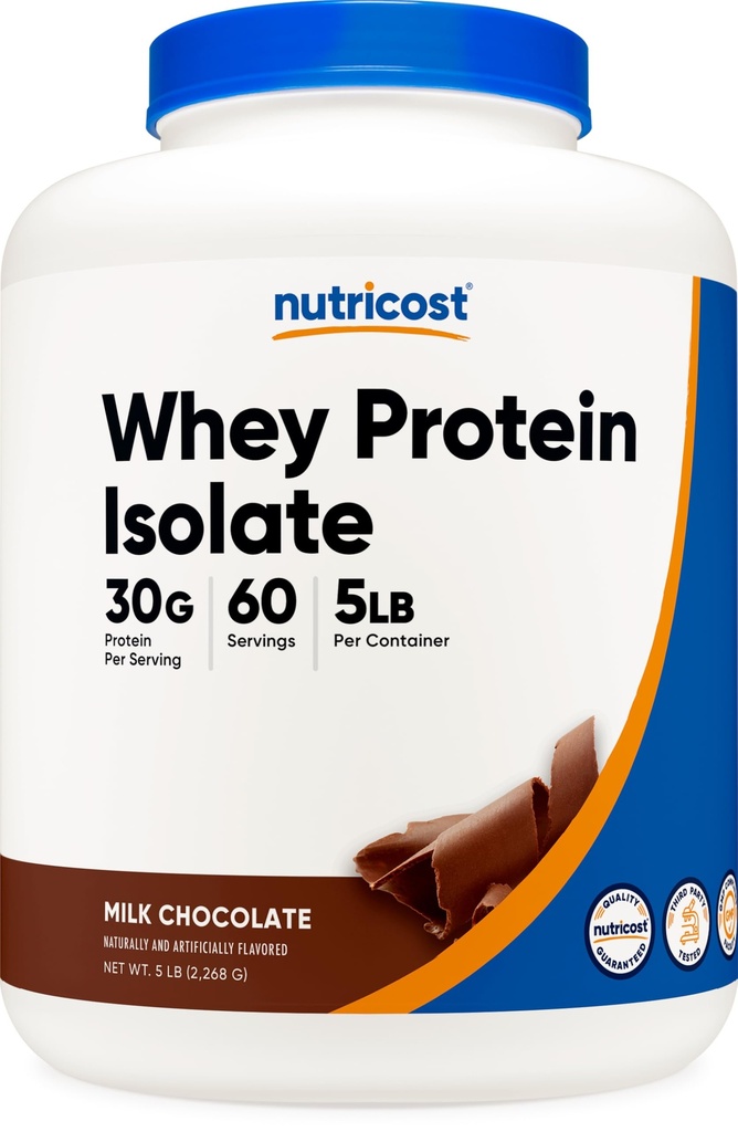 Nutricost Whey Protein Isolate Powder (Μιλόκ σοκολάτα) 5LBS
