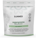 SUNMED Supergreens Daily Gummies - Ashwagandha, Green Tea, Spirulina, Probiyotiks, Antioksis & Detox Support for Immunity, Gut, Skin & Brain Health | Wild Raspberry, 60ct