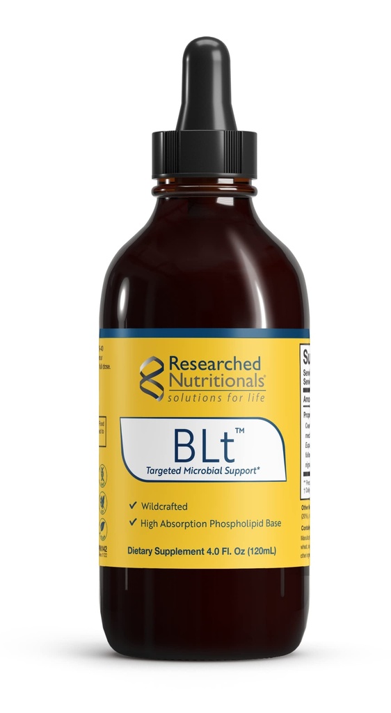 Ερευνητικά Διατροφικά BLT - Advanced Microbial Support - Black Walnut Hull, Boneset Herb, Sarsaparilla & Lomatium Tincture - Φωσφολιπίδια Συγκρότημα Παράδοσης για Μέγιστη Απορρόφηση (4 fl oz)