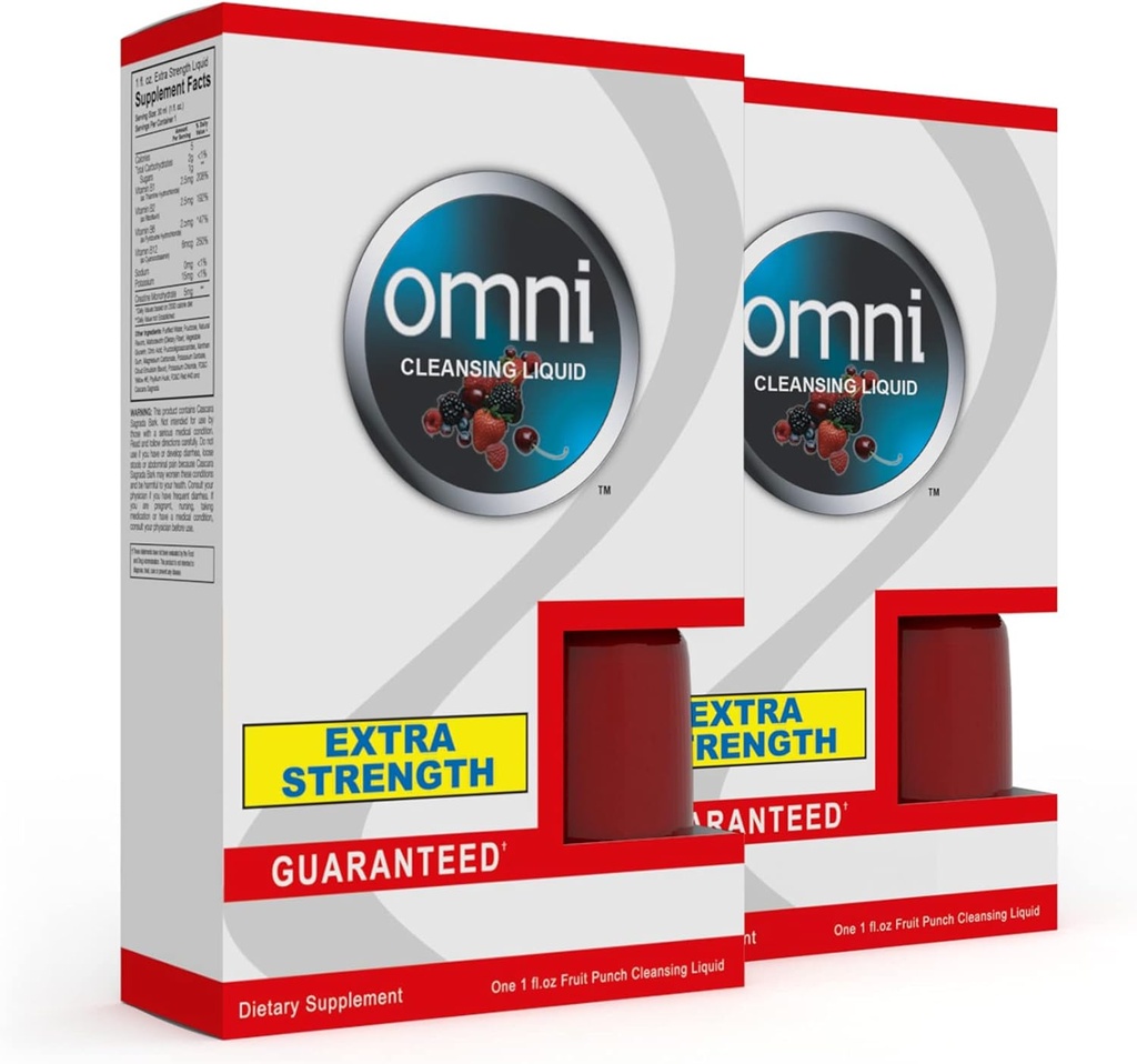 Wellgenix Omni Detox Drink - Επιπλέον ενίσχυση καθαρισμού - Ίδια μέρα Γρήγορη Flush καθαρισμού - Fruit Punch Flavor 1oz (2 Pack)