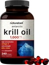 DoğaBell Antarktika Krill Oil 1000 mg Supplement, 240 Softgels, Omega-3s Doğal Kaynağı, EPA, DHA ve Astaxanthin - No Aftertaste - Support Heart Health, Mercury Free & Non-GMO
