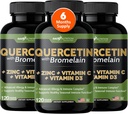Gade Beslenme Quercetin ile C ve çinko - Quercetin 500 mg - Quercetin - Tang Quercetin - Quercetin Supplements + D3 (Non-GMO, Gluten-Free, Vegan) - 6 ay Supply