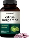 NatureBell Citrus Bergamot 5.000 mg Equivalent, 240 Veggie Capsules | Ekstra Güçlü 25:1 Meyve Ekstraksiyonu – Yüksek Antioksi Seviye – Kalp & Immune Support Supplement – Vegan, Non-GMO