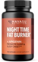 AKSU NUTRITION Night Time Fat Burner + Apigenin, 120ct