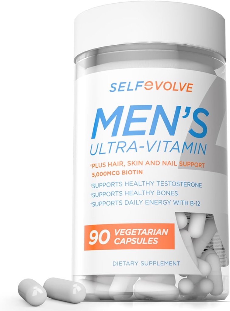 Erkeklerin Ultra-Vitamin Multivitamini - Yaşlılar, C vitamini, çinko ve Vitamin D ile 90 Vejetaryen Capsules ile 30 Günlük Tedarikler için Kapsamlı Bir Şekilde Ölmüş Bir C