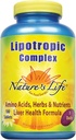Nature's Life Lipotropic Kompleksi | Sağlıklı Yaşam Fonksiyonu için Kapsamlı Destek | Choline & Inositol | Non-GMO | 180 Vegetarian Tabletler