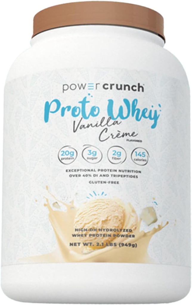 Power Crunch Proto Whey Vanilla Crème protein Toz, 20g proteini, 26 $ 1 Konteyner 2.1 LBS (949 g)