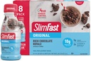 SlimFast Meal Change Shake, Original Rich Chocolate Royale, Kilo kaybı için protein içmeye hazır 10g, 11 Fl. Oz Şişe, 8 Count Count Count