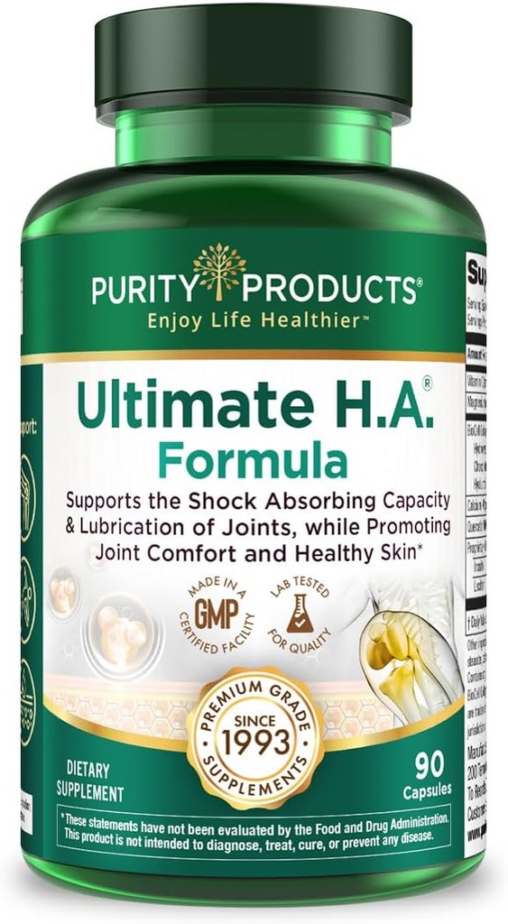 Geometrik Ürünler Ultimate H.A. Formula - Klinik olarak Studied BioCell Collagen - Ortaklar ve Cilt için Dinamik Hyaluronik Asit Desteği - 90 Kont -