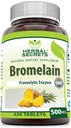 Herbal Sırları Bromelain Supplement 500 Mg Tabletleri Tamam | Non-GMO | Gluten Free | Made in USA (120 Count)