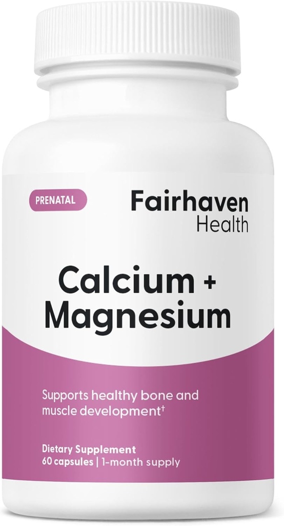 Fairhaven Health Peapod Cal-Mag | ve Magnezyum Supplement with Vitamin D3 for Gebelik, Bebek ve Kadın Sağlığı | Gluten & Dairy Free CalMag Supplement | 1 Ay Supply