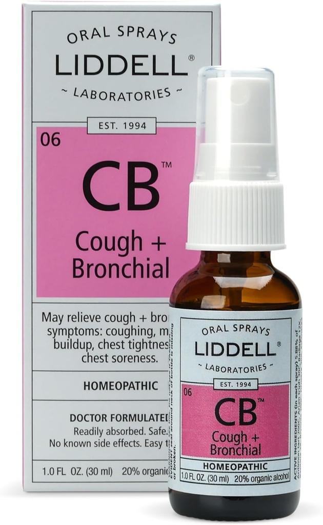 Liddell Homeopathic Cough and Bronchial Spray, 1 Ounce