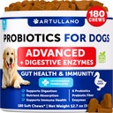 Probiotics for Dogs - Υποστηρίξτε Gut Υγεία, Ichy Δέρμα, Αλλεργίες, Ανοσία, Ισορροπία Yeast - Probiotics Σκύλος και Digestive Ένζυμα με Πρεβιοτικά - Μειώστε Διάρροια, Αέριο - 180 Προβιοτικά Μάσα για Σκύλους