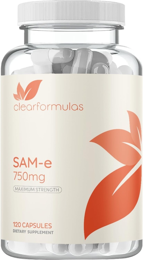 Bioactive SAM-e 750mg - συμπλήρωμα SAM-e υψηλής αντοχής με βιολογικά ενεργό μορφή S,S για υποστήριξη ήπατος και διάθεσης - Vegan Non-GMO Συντηρητικό Δωρεάν - Κατασκευάζεται στις ΗΠΑ (120 κάψουλες)
