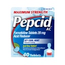 Pepcid AC maximum Strength Heartburn Relief Tabletleri, OTC Tıp Önleme & Relieves Heartburn Asit Indigestion & Sour Stomach, 20 mg Famotidine Asit Özellikleri, ICY Cool Mint, 40 ct