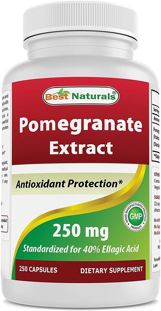 En İyi Doğallar Pomegranate Ekstraksiyon 250 mg 250 Capsules
