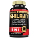 Shilajit Supplement with Ashwagandha Root, Panax Ginseng, L-αργινίνη, Chaga & More - Shilajit Pure Himalayan Organic - Immune System, Energy Production, Stamina & Comfortable Mood - 60 Κάψουλες