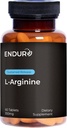 Endur L-Arginine Supplement, Sağlıklı Kan Akışı ve Kalp Fonksiyonları, Egzersiz Performansı ve Immune Health, Gluten Free, 350 mg (60 Tablet) Destekleyin