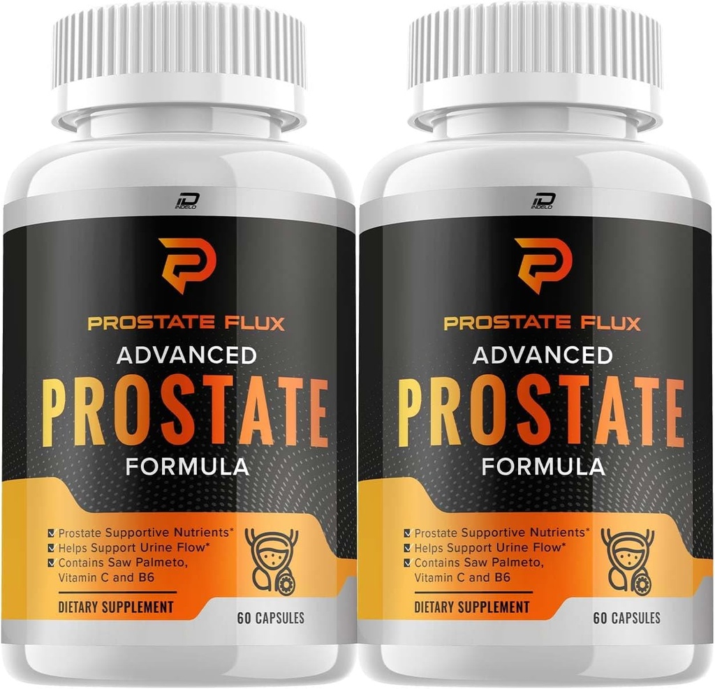 ProstateFlux Advanced Formula Capsules, ProstateFlux Wellness Formula, Complete Support of Normal Bladder and Functions, Prostate Flux Reviews (2 Packs - 120 Capsules)