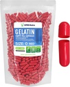 XPRS Nutra Boyutu 0 Boş Kapsüller - 1000 Kont Boş Gelatin Capsules - Pills DIY Capsule - Pure Bovine Pill Gel Caps For Do-It- Yourself Supplements (Red)