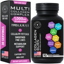 Termogenic Multi Collagen Burn Capsules - Gelişmiş Tip I, II, III, V, X Hydrolyzed Collagen, Plus Hyaluronik Asit - Metabolism, Hücresel, Cilt, Saç, Nails Desteği - 90 Collagenic Burn Caps