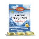 Carlson - maksimum Omega 2000 Grab + Go Packs, 2000 mg Omega-3s, Wild-Caught, Norveç Fish Oil Supplement, Sustainable Sourced Fish Oil Capsules, Lemon, 30 Softgel Packs,