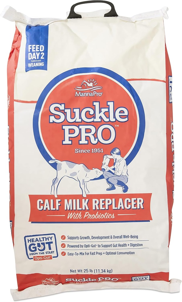 Manna Pro Suckle Pro Calf Milkr - Probiyotiklerle% 22 protein - 25 lb