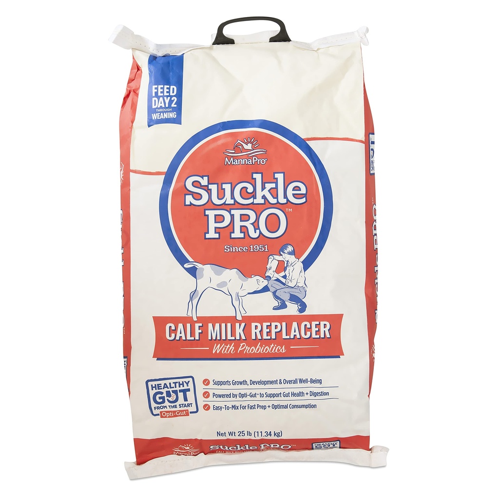 Manna Pro Suckle Pro Calf Milkr - Probiyotiklerle% 22 protein - 25 lb