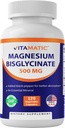 Vitamatic Magnesium (from Bisglycinate & Oxide) with Vitamin D3 & Zinc - 120 Veg Capsules - Supports Muscle, Joint, Nerve & Heart Health – Non-GMO, Gluten-Free